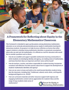 A Framework for Reflecting about Equity in the Elementary Mathematics Classroom