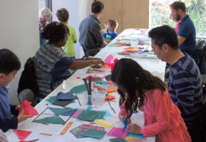 “That’s just something I was playing with.” Math talk and avoidance in an art museum.